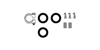 HJS 82 23 4058 Mounting Kit, exhaust system